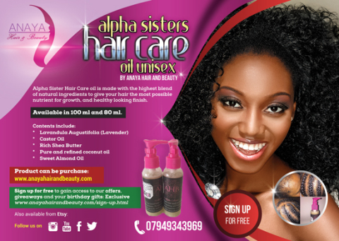 Anaya HairCare and Oil.
